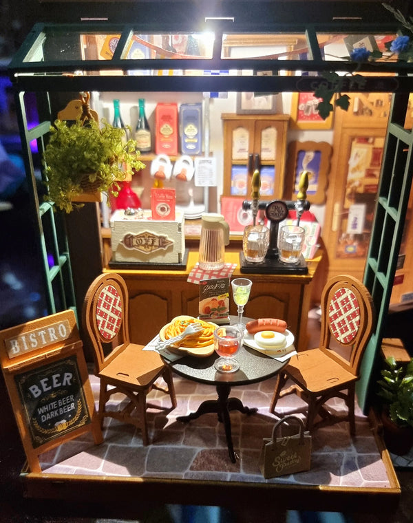 Puzzloria™ | DIY Miniature French Bistro Kit - Tipsy Restaurant Customer Review